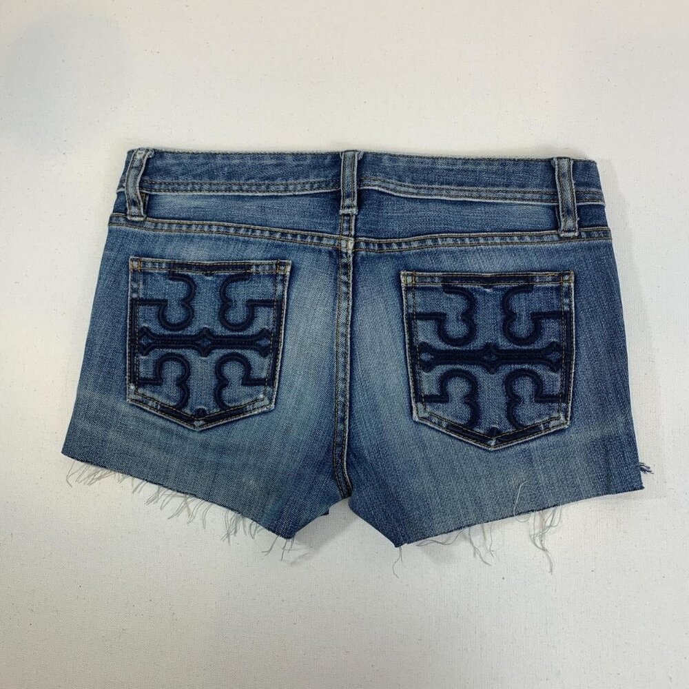 Tory Burch Preppy Blue Denim Shorts - Chic Summer Style for Every Occasion